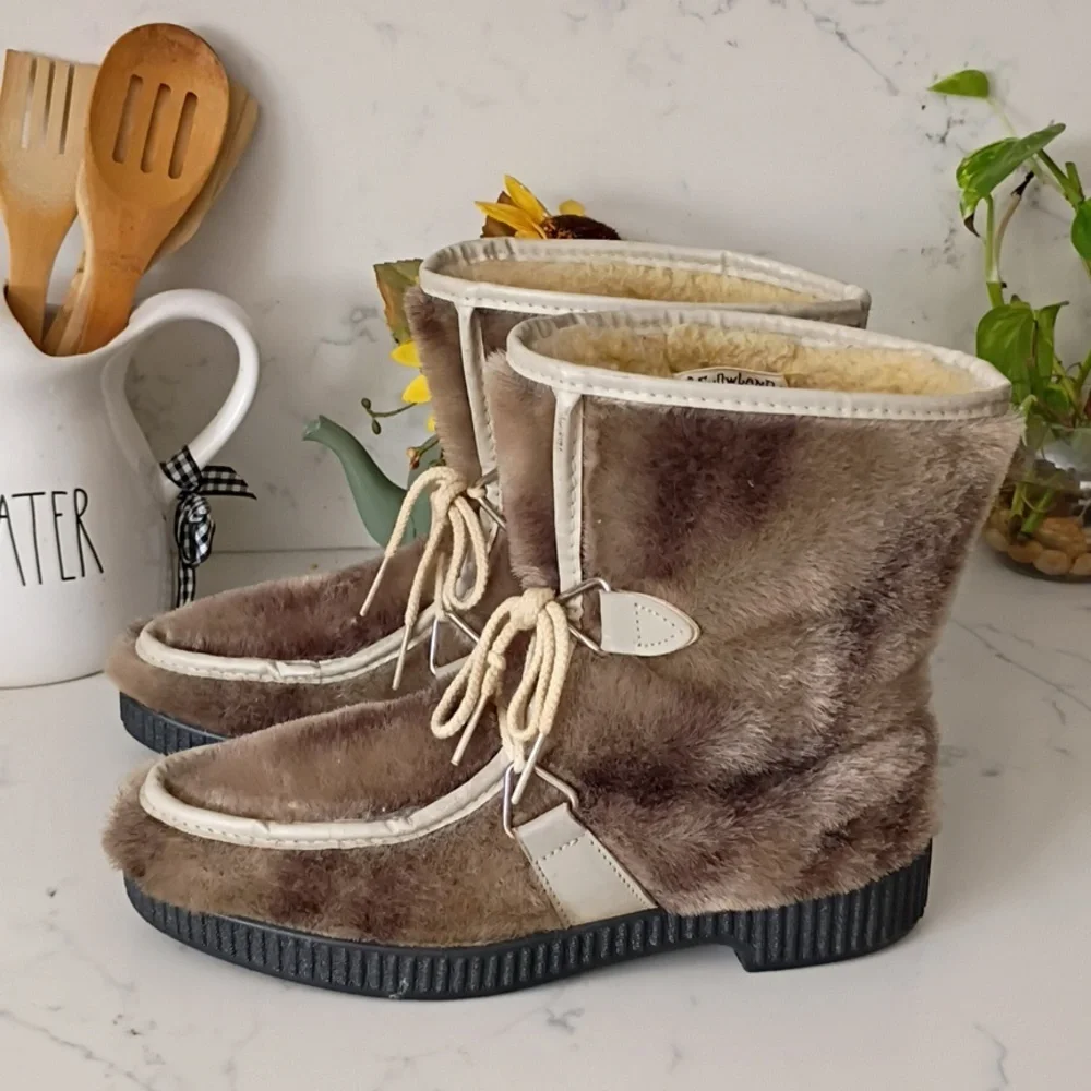 SNOWLAND Faux Fur Winter Boots For Esqui Mens